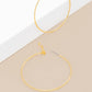 Large Metal Slim Hoop Earring