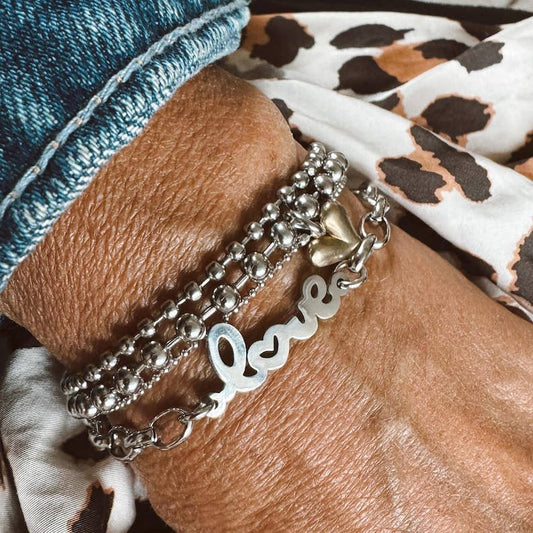 Stainless Steel LOVE Bracelet - Waterproof, Tarnish Proof