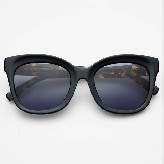 Naples Acetate Cat Eye Sunglasses: Black / Tortoise