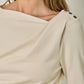 Asymmetrical Draped Ribbed Top