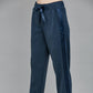 Contrast Satin Trim Detail Lounge Pants