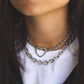 Stainless Steel Open Heart Necklace