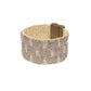 Grey Leather Basketweave Bracelet