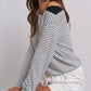 Asymmetrical Striped One-Shoulder Top