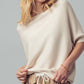 Relaxed Dolman Sleeve Knit Sweater Top
