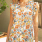 Ruffle Neck Mustard Floral Top