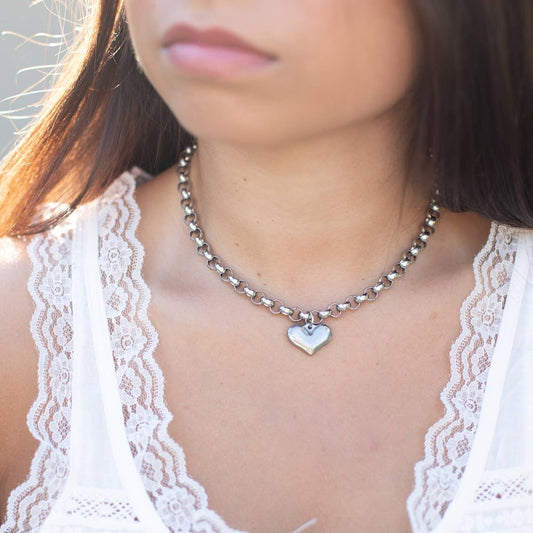 Stainless Steel Heart Necklace 