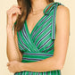 STRIPE TIERED MAXI DRESS