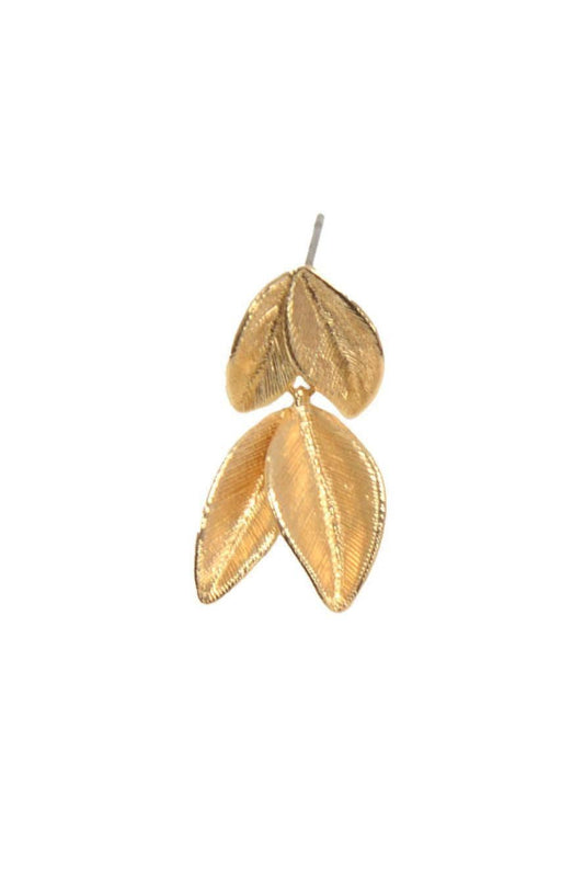 Leaves Dangle Post Earrings