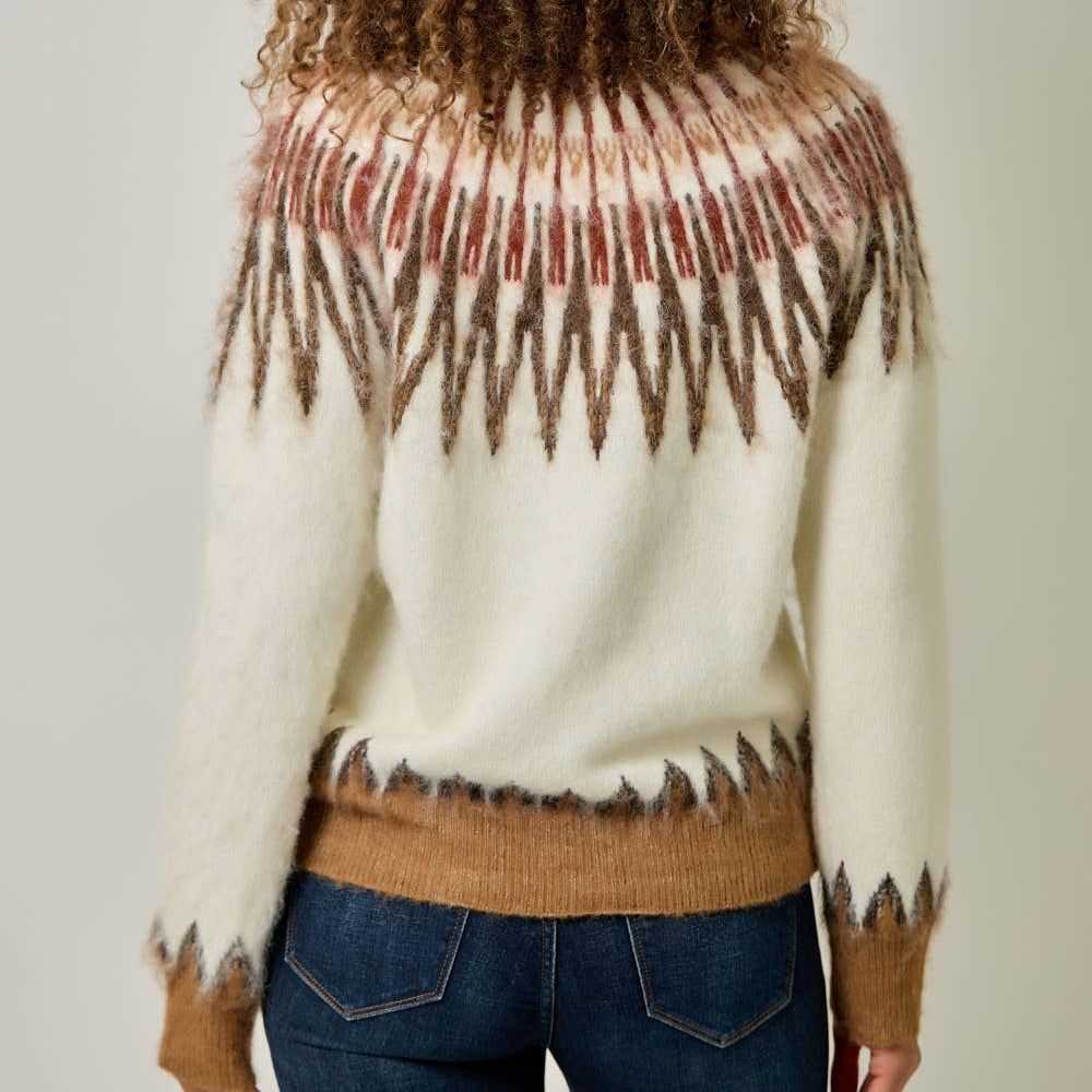 Fuzzy Fair Isle Sweater