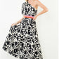 One Shoulder Pattern Detail Maxi Dress