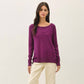 Rolled Edge Raglan Sweater