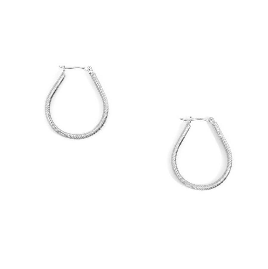 Textured Double Bar Earring