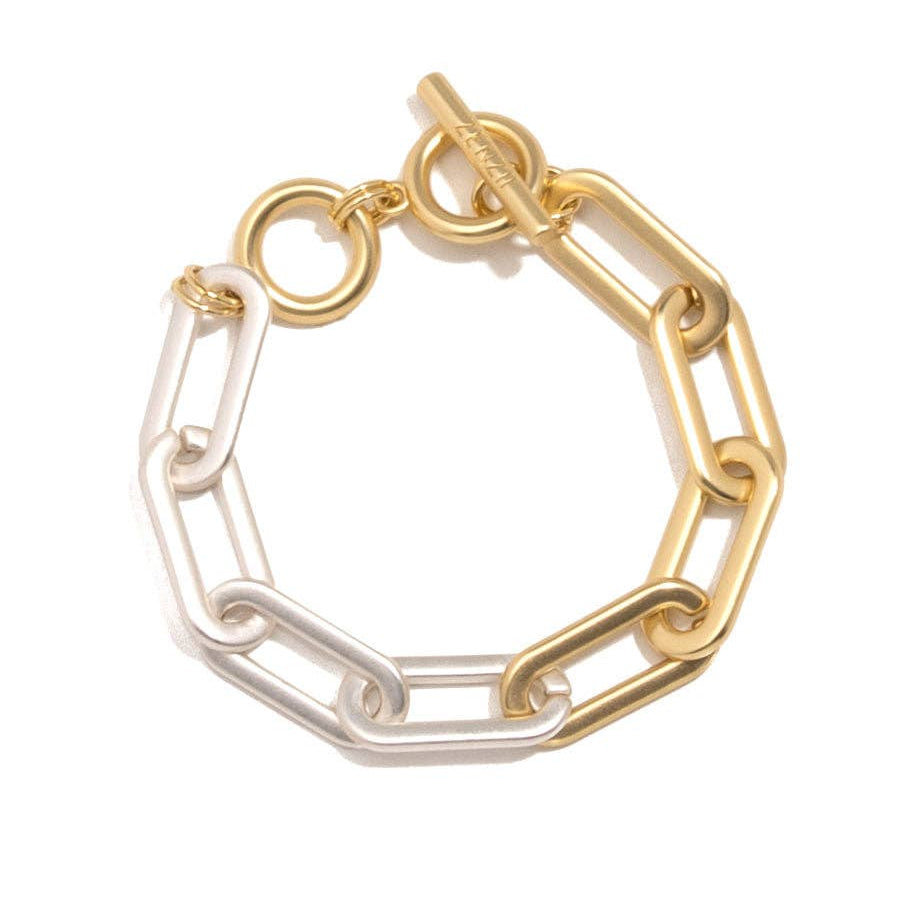 Two-Tone Cable Link Bracelet