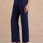 Navy Straight Leg Ponte Pants