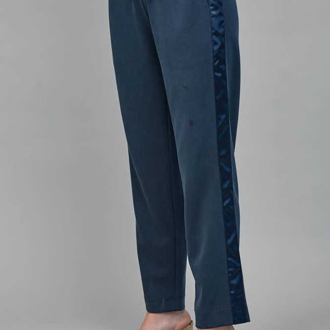 Contrast Satin Trim Detail Lounge Pants