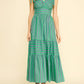 STRIPE TIERED MAXI DRESS