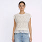 Ivory Crochet Layered Sweater Vest