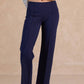 Navy Straight Leg Ponte Pants