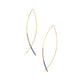 Blue Threader w/ Bead Earrings