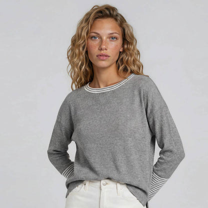 Contrast Stripe Sweater