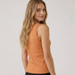 Grommet Ruffle Sleeve Tank Top