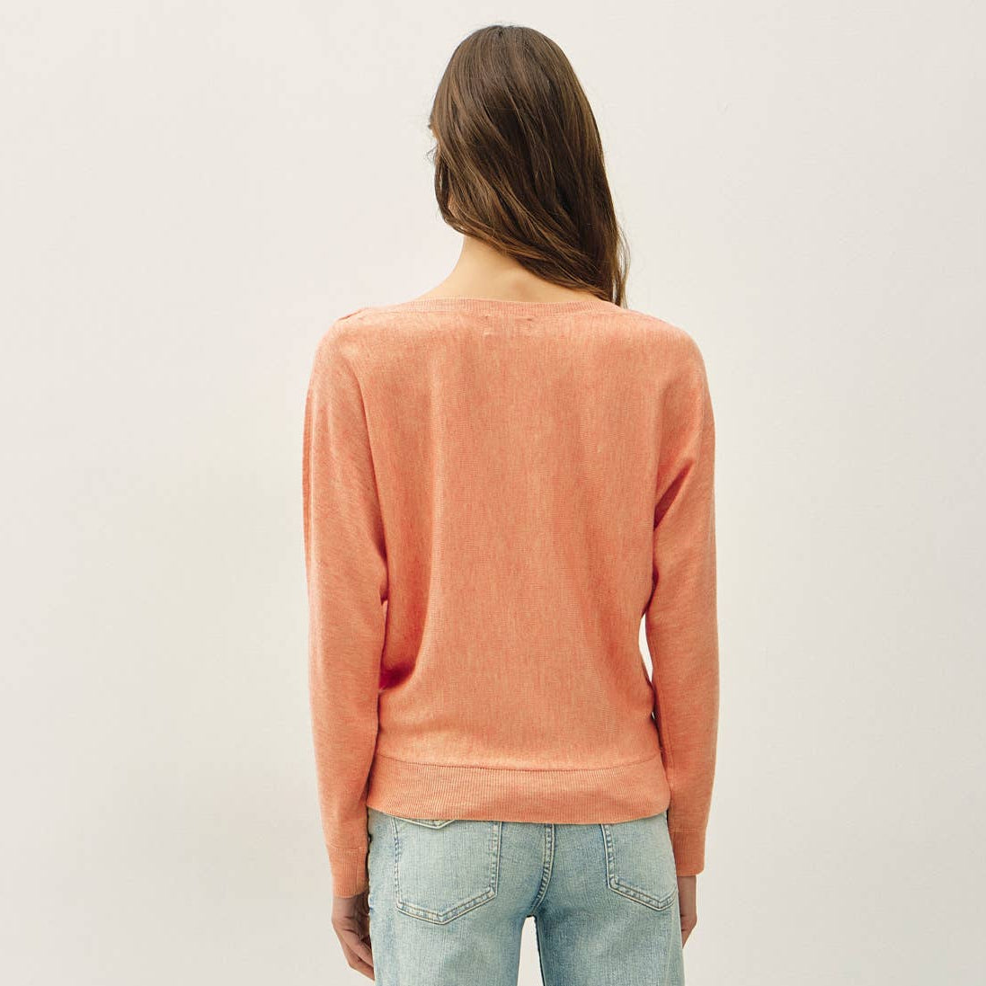 Dolman Sleeve Fine Gauge Boatneck Sweater
