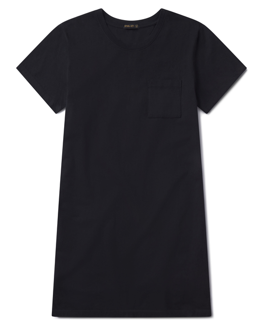 Black Pocket Tee Dress