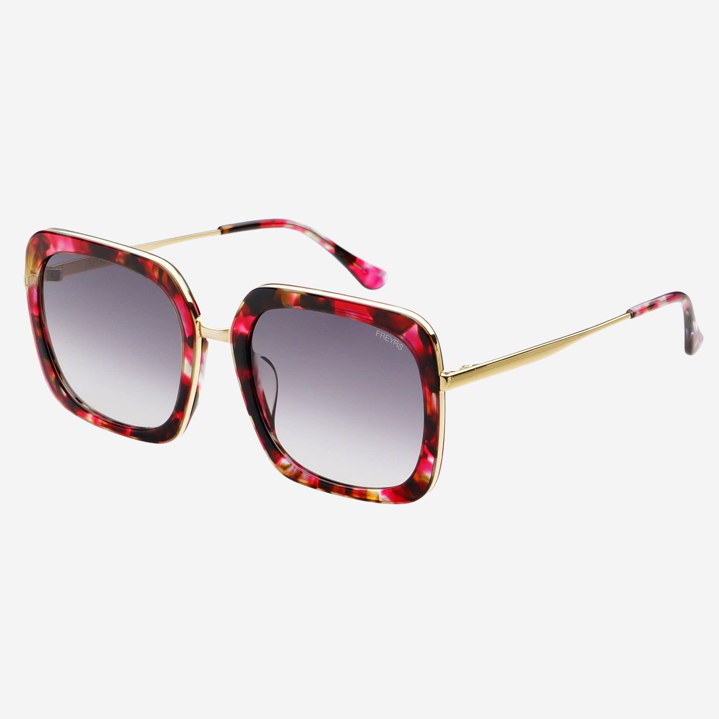 Lulu Acetate Womens Square Sunglasses: Burgundy Tortoise