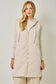 Quilted Puffer Long Hoodie Vest