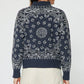 Paisley Half Zip-up Sweater