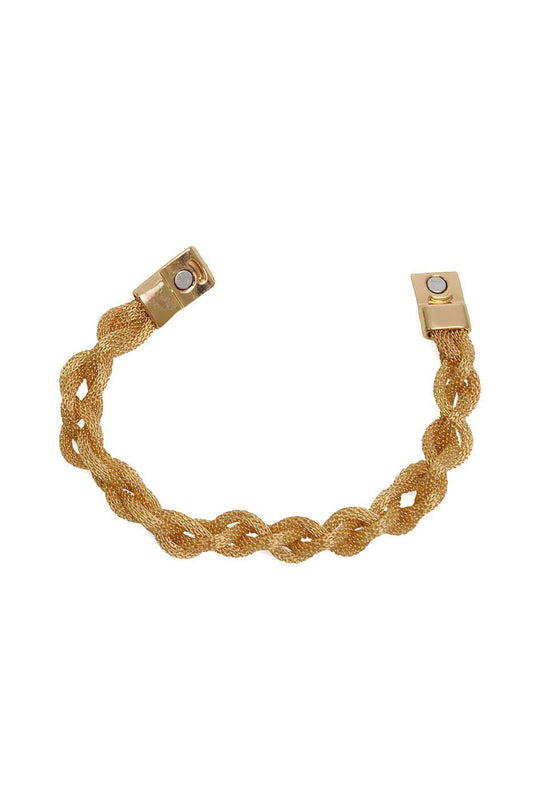 Gold Braided Mesh Bracelet