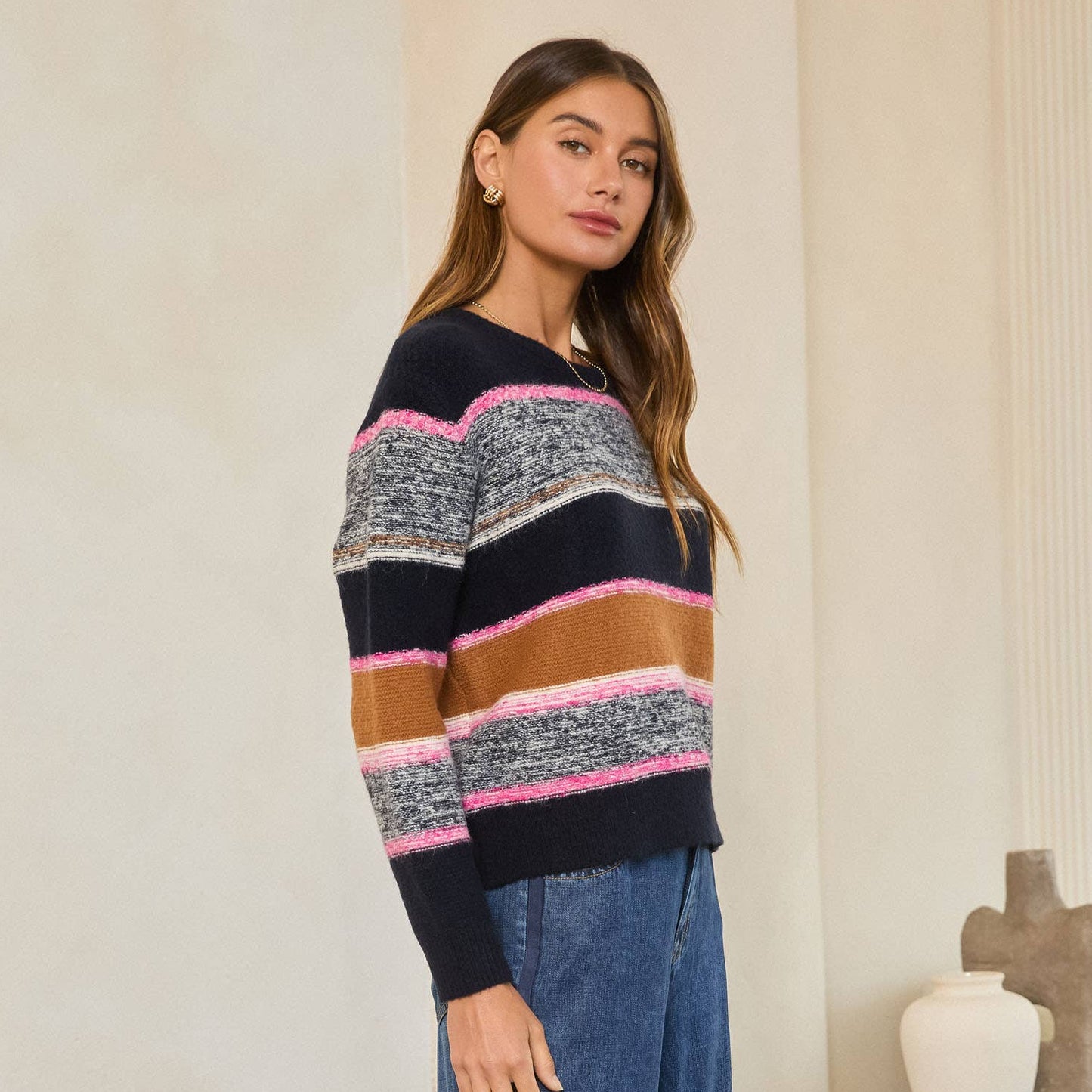 Marled Colorblock Sweater