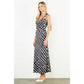 Tie Strap Geometric Pattern Dress