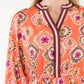 3/4 Sleeve Print Maxi Dress