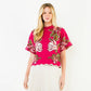 Short Sleeve Sweater With Scallop Hem