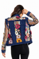 Denim Lace Jacket with Floral Embroidery
