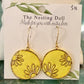 Gold Floral Drop Earrings