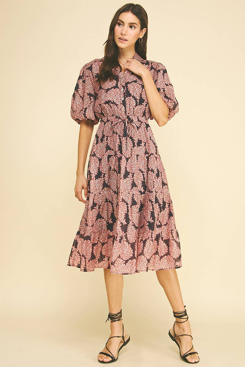 Floral Button Down Midi