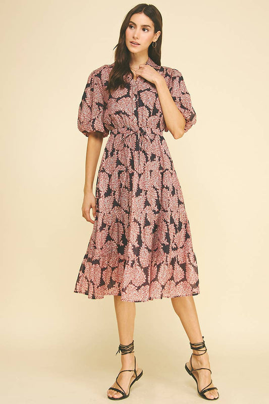 Floral Button Down Midi