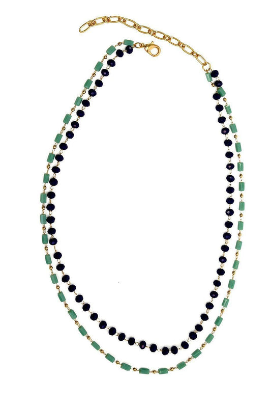 15+ Beaded 2 Row Necklace