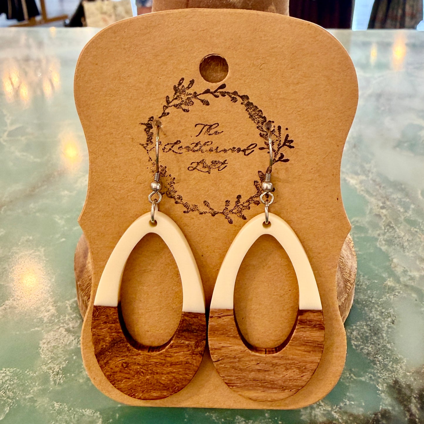 TLL Ivory/Wood Open Drops