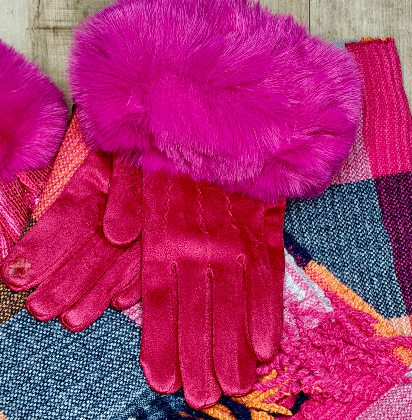 Gabrielle Faux Fur Gloves