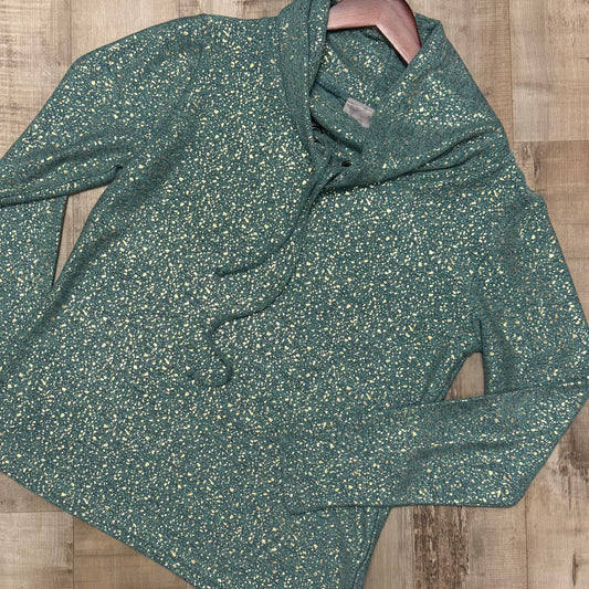 Seafoam Shine Print Funnel Neck