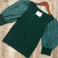 Emerald Puff Sleeve Sweater