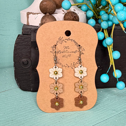 TLL Neutral Triple Flower Dangle