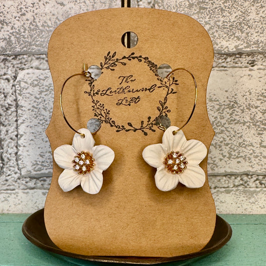 TLL Clay Flower Drop Earring