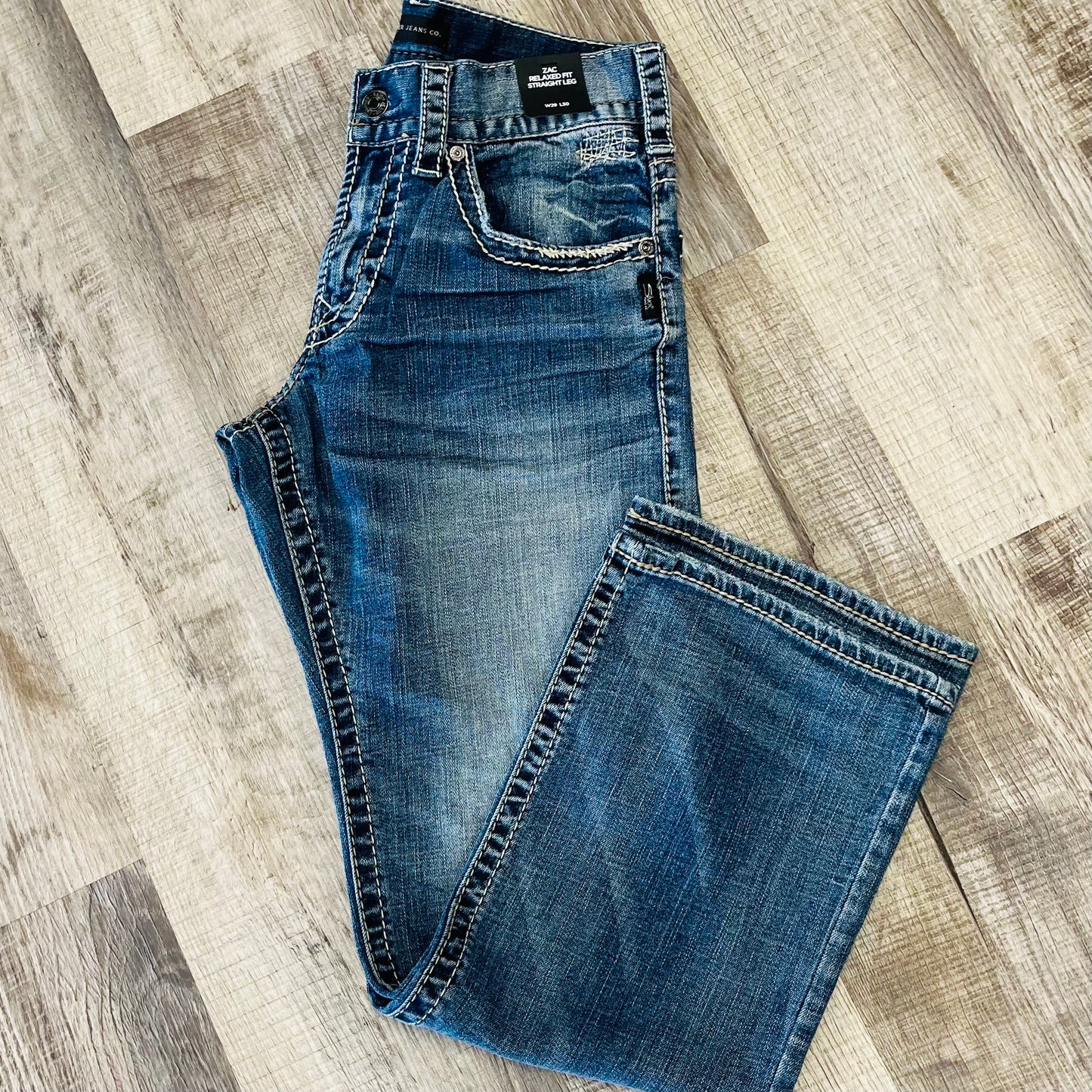 Men's Silver Jeans Relaxed Fit Jeans