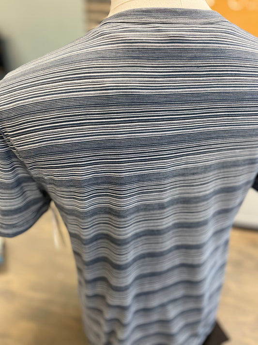 Men's Short Sleeve Striped henley