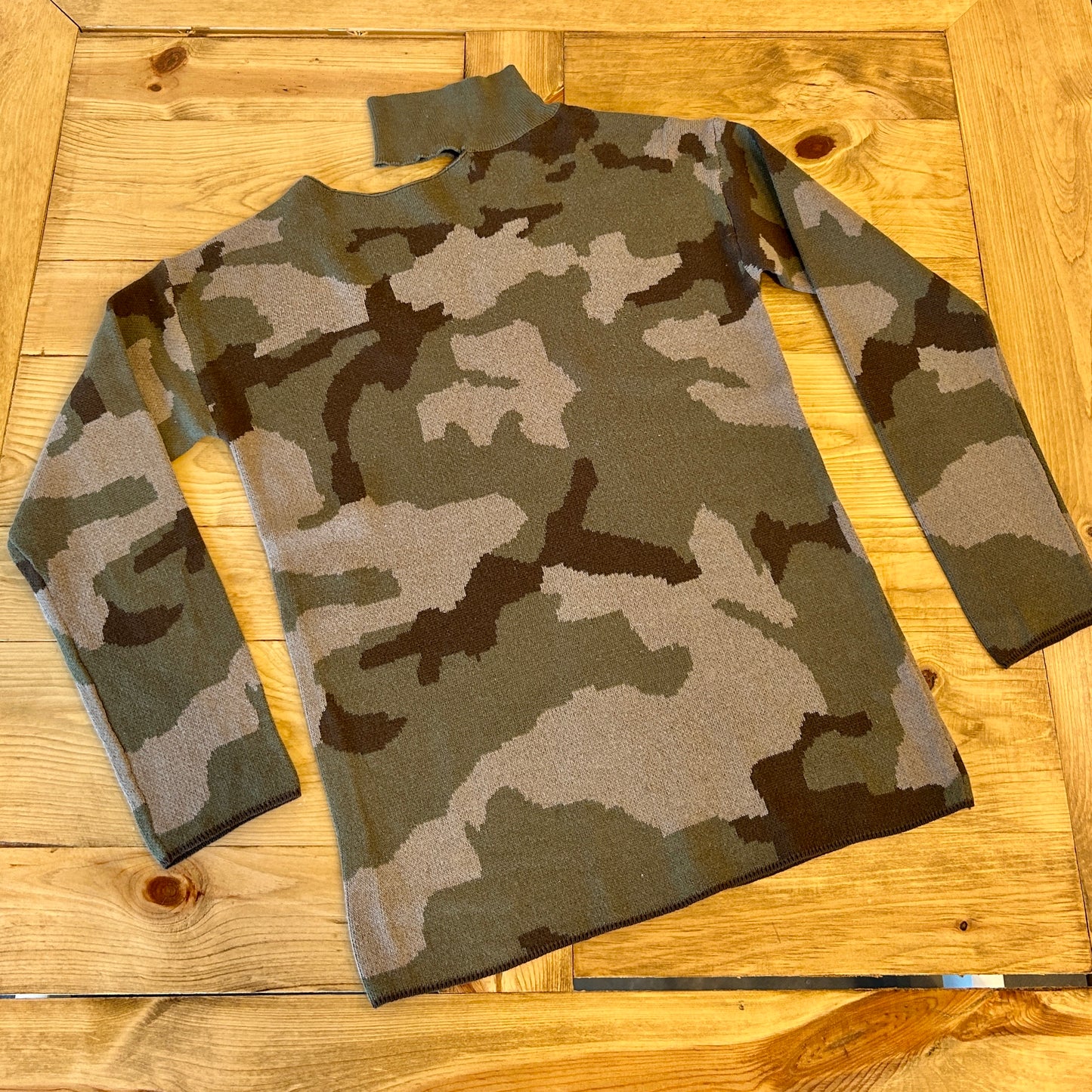 Green Camo Sweater